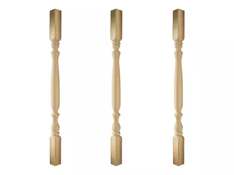 балясина точеная тип 2 900х50х50мм б/с