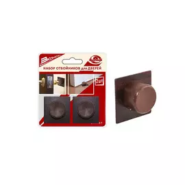 бампер дверной самоклеющийся коричневый 2шт