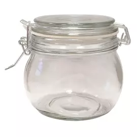 банка 0,5л круглая стекло с фиксатором