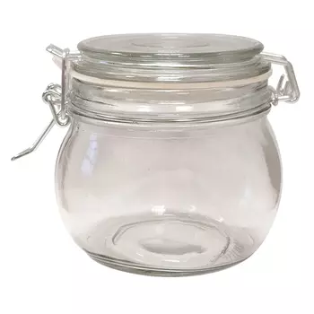 банка 0,5л круглая стекло с фиксатором
