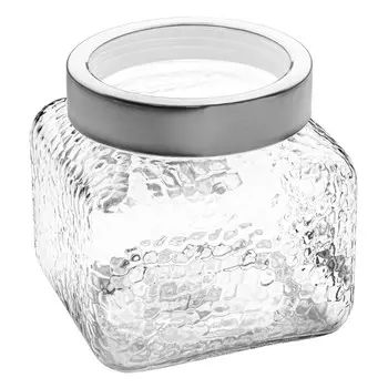 банка APOLLO Nordic Cube 1,25л квадратная прозрачная крышка стекло