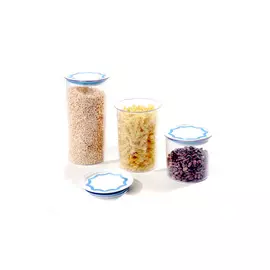 банка для продуктов 0,6 л, круглая, пластиковая
