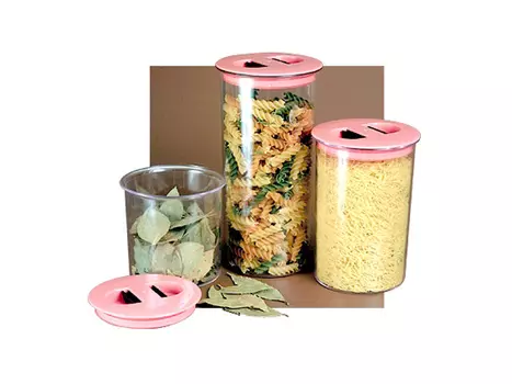 банка для продуктов ПОЛИМЕРБЫТ 1,4л круглая пластик