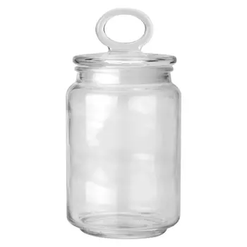 банка д/продуктов MALLONY Coppetta 0,9л круглая стекло/пластик