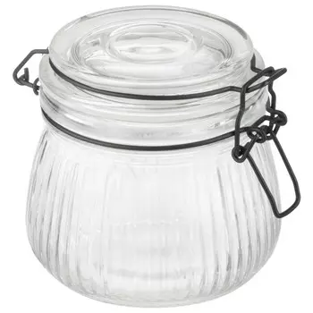 банка для продуктов MALLONY La Scala 0,5л круглая с бугельным замком стекло