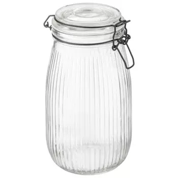 банка для продуктов MALLONY La Scala 1,5л круглая с бугельным замком стекло