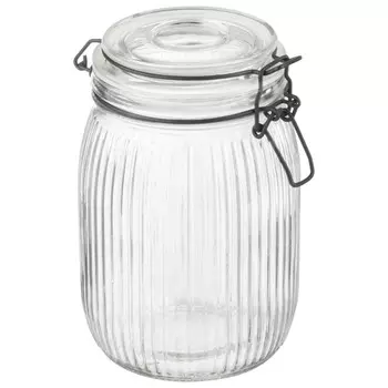 банка для продуктов MALLONY La Scala 1л круглая с бугельным замком стекло