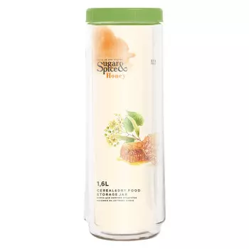 банка для продуктов SUGAR&SPICE Honey 1,6л круглая с крышкой пластик
