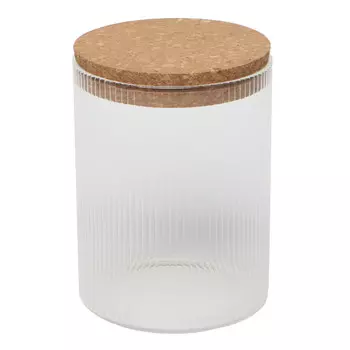 банка для продуктов TODELIA Simplicity 0,85л круглая стекло, пробка, силикон