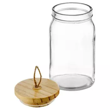 банка для продуктов WALMER Ambry 1,1л стекло, дерево