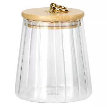 банка NOUVELLE HOME 0,65л 11см с крышкой овальная стекло