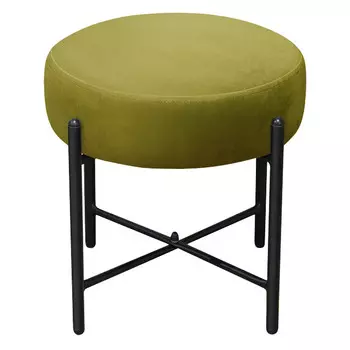 банкетка 410х410х400мм фисташковый/черный муар ткань/металл