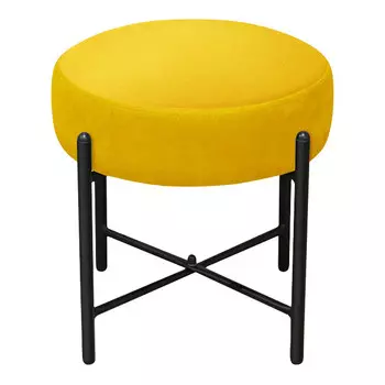 банкетка 410х410х400мм желтый/черный муар ткань/металл