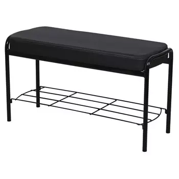 банкетка НИКОЛЬ черный/черный иск.кожа/металл