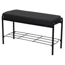 банкетка НИКОЛЬ черный/черный иск.кожа/металл