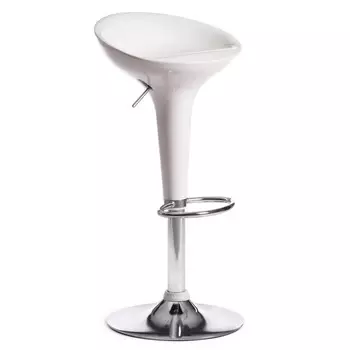 барный стул NAIL металл/пластик белый/хром