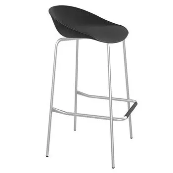 барный стул Sheffilton хром/серый 76 см