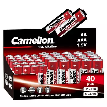 батарейка CAMELION Plus Alkaline АА/ААА 1.5В 40 шт.