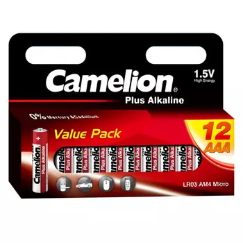 батарейка CAMELION Plus Alkaline ААА 1.5В блистер 12 шт.
