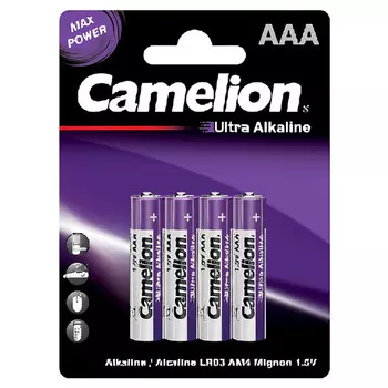 батарейка CAMELION Ultra LR03 ААА 1.5В блистер 4 шт.