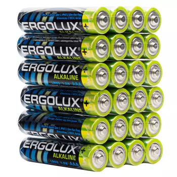 батарейка ERGOLUX Alkaline ААА 1.5В 24 шт.