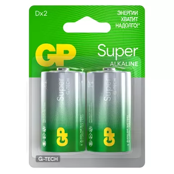 батарейка GP Batteries Super G TECH 1,5 В LR20 D 2шт