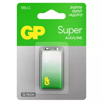 батарейка GP Batteries Super G TECH 9В 6LR61/6F22 крона 1шт