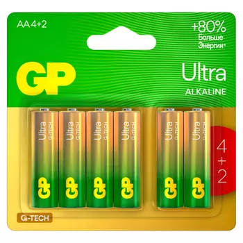 батарейка GP Batteries Ultra G TECH 1,5 В LR6 АА 6шт
