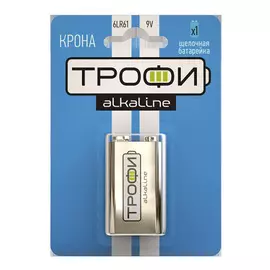 батарейка ТРОФИ 6LR61-1BL 1 шт