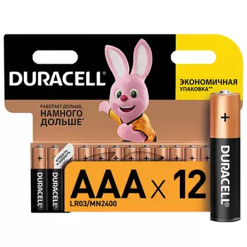 батарейки DURACELL LR03 AAA 12шт
