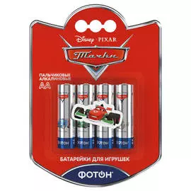 батарейки ФОТОН LR6 Disney Тачки 4 шт