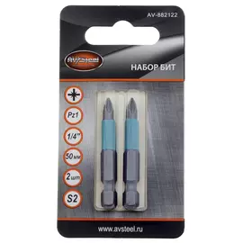 бита AV STEEL PZ1x50мм 2шт