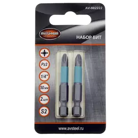 бита AV STEEL PZ2x50мм 2шт