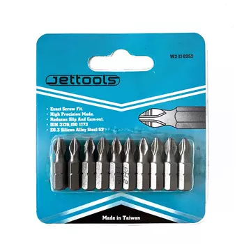 бита JETTOOLS PH2 25мм магнитная 10шт