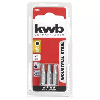 бита KWB HEX4 25мм 3шт