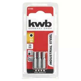 бита KWB HEX5 25мм 3шт
