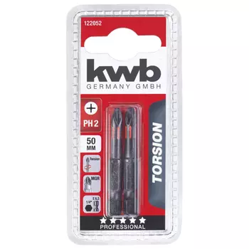 бита KWB PH2 50мм torsion 2шт