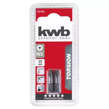 бита KWB PZ2 25мм torsion 2шт