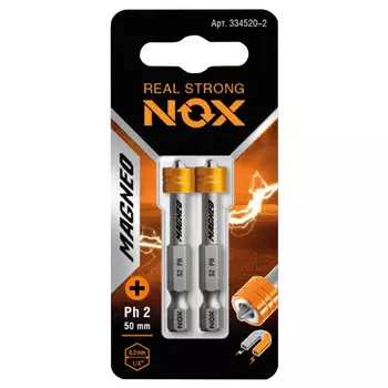 бита NOX c магнитной насадкой PH2 50мм 2шт