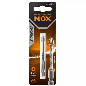 бита NOX PH2 70мм torsion 1шт