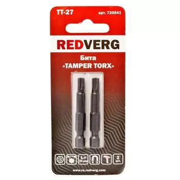 бита REDVERG Torx Tamper 27х50мм 2шт