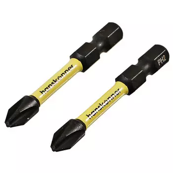 биты HANSKONNER PH2 50мм torsion 2шт