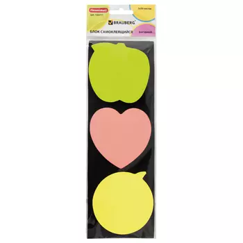 блок самоклеящийся Фигурные 70х70мм 150л неон