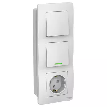 блок SCHNEIDER ELECTRIC BLANCA выключатель 1-клавишный с индикацией / 1-клавишный выключатель /розет