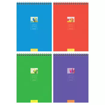 блокнот ARTSPACE Моноколор Office style А5 40л на гребне в асс-те