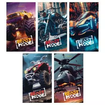 блокнот BG Men's Car 48л А7 60 г/кв.м на склейке клетка