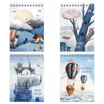 блокнот BG Увлекательное Путешествие 80л А6 60 г/кв.м на гребне клетка