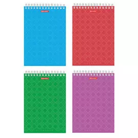 блокнот BRAUBERG Классика А5 60л клетка на гребне в асс-те