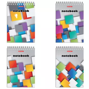 блокнот BRAUBERG Кубы А5 80л клетка гребень