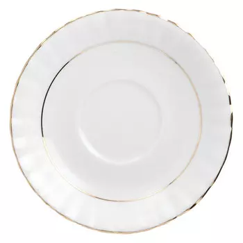 блюдце CMIELOW Ивона золотая отводка 16см фарфор